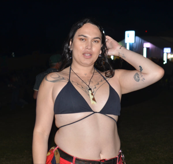non binary bikini top - zero waste - made in new zealand - Aotearoa - recycled nylon